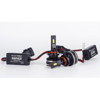 LED лампи автомобільні DriveX FE-01 PRO HB3/9005 58W CAN 9-32V 6K LED лампи автомобільні DriveX FE-01 PRO HB3/9005 58W CAN 9-32V 6K