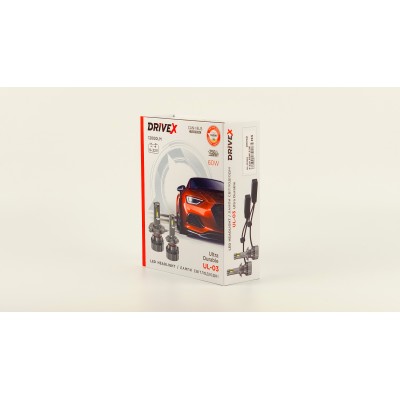 LED лампи автомобільні DriveX UL-03 H4 H/L 60W 9-32V 5.5K LED