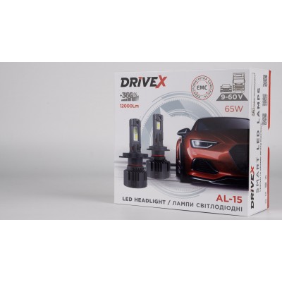 LED лампи автомобільні DriveX LED лампи серії AL-15 5202 65W 9-60V 5.5K к-т.