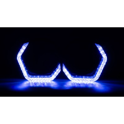 Маска декоративна для автомобільних фар DriveX MS i8-V30 APP 3.0" DRL RGB к-т.  з вбудованою підсвіткою