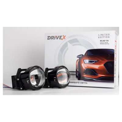BiLED лінзи автомобільні DriveX BiLED V8 3,0"55/62W 5500K к-т.