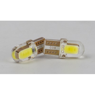 Світлодіоди в габаритні вогні. підсвітку номера та в салон  DriveX T10-218 White 12V 0.3W 25Lm W5W base-10mm C