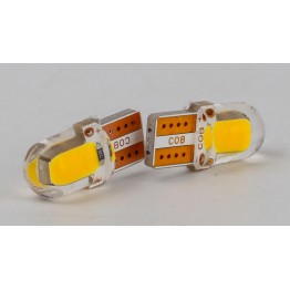 Світлодіоди в габаритні вогні. підсвітку номера та в салон  DriveX T10-218 Yellow 12V 0.3W 15Lm W5W base-10mm C