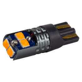 Світлодіоди в габаритні вогні. підсвітку номера та в салон  DriveX T10-228 Yellow 12-24V 1.7W 75Lm W5W base-10mm B