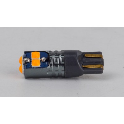 Світлодіоди в габаритні вогні. підсвітку номера та в салон  DriveX T10-228 Yellow 12-24V 1.7W 75Lm W5W base-10mm B