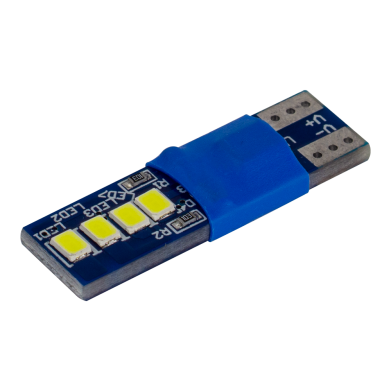 Світлодіоди в габаритні вогні. підсвітку номера та в салон  DriveX T10-230 White 12V 0.6W 30Lm W5W base-10mm C