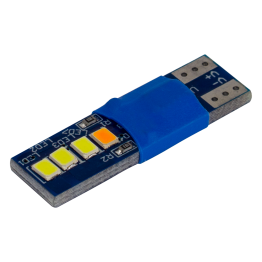 Світлодіоди в габаритні вогні. підсвітку номера та в салон  DriveX T10-230 Yellow 12V 0.6W 30Lm W5W base-10mm C