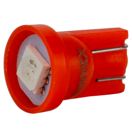 Світлодіоди в габаритні вогні. підсвітку номера та в салон  DriveX T10-244 Red 12V 0.3W 1Lm W5W base-10mm C