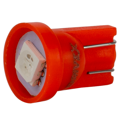 Світлодіоди в габаритні вогні. підсвітку номера та в салон  DriveX T10-244 Red 12V 0.3W 1Lm W5W base-10mm C
