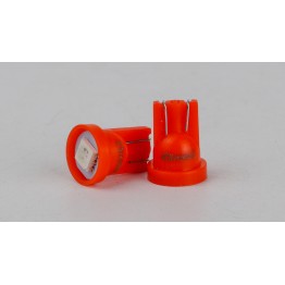 Світлодіоди в габаритні вогні. підсвітку номера та в салон  DriveX T10-244 Red 12V 0.3W 1Lm W5W base-10mm C