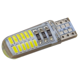 Світлодіоди в габаритні вогні. підсвітку номера та в салон  DriveX T10-065 1.3W 60Lm 12V Silicon W5W base-10mm C
