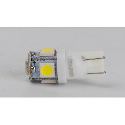 Світлодіоди в габаритні вогні. підсвітку номера та в салон  DriveX T10-265 White 12V 0.7W 35Lm W5W base-10mm C