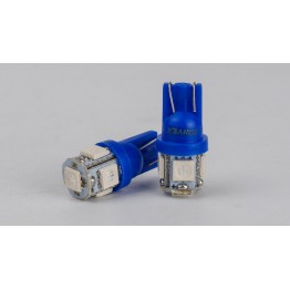 Світлодіоди в габаритні вогні. підсвітку номера та в салон  DriveX T10-265 Blue 12V 0.7W 10Lm W5W base-10mm C