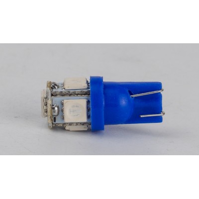 Світлодіоди в габаритні вогні. підсвітку номера та в салон  DriveX T10-265 Blue 12V 0.7W 10Lm W5W base-10mm C