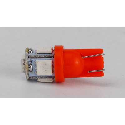 Світлодіоди в габаритні вогні. підсвітку номера та в салон  DriveX T10-265 Red 12V 0.7W 1Lm W5W base-10mm C