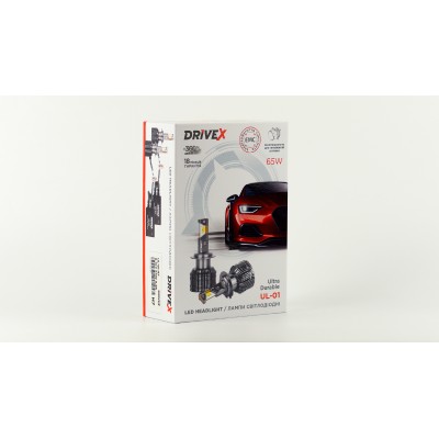 LED лампи автомобільні DriveX UL-01 H4/H19 5.5K 65W CAN