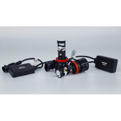 LED лампи автомобільні з лінзою DriveX LE-07 H11 6000K 55W 9-32V LED лампи автомобільні з лінзою DriveX LE-07 H11 6000K 55W 9-32V