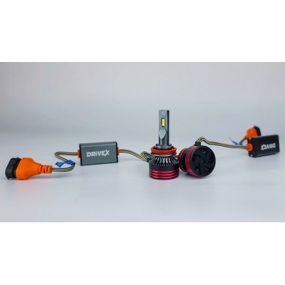 LED лампи автомобільні DriveX FE-01 H11/H8/H9 57W CAN 9-32V 6K LED лампи автомобільні DriveX FE-01 H11/H8/H9 57W CAN 9-32V 6K