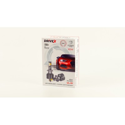 LED лампи автомобільні DriveX  UL-01S H4/H19 5.5K 65W CAN