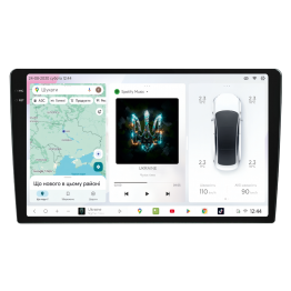 Автомобільний мультимедійний центр 9" з бездротовим CarPlay та Android Auto -S4 2K QLED 9" 8x1.6GHz 4x64GB 4G TDA7851 50W DSP AK7604